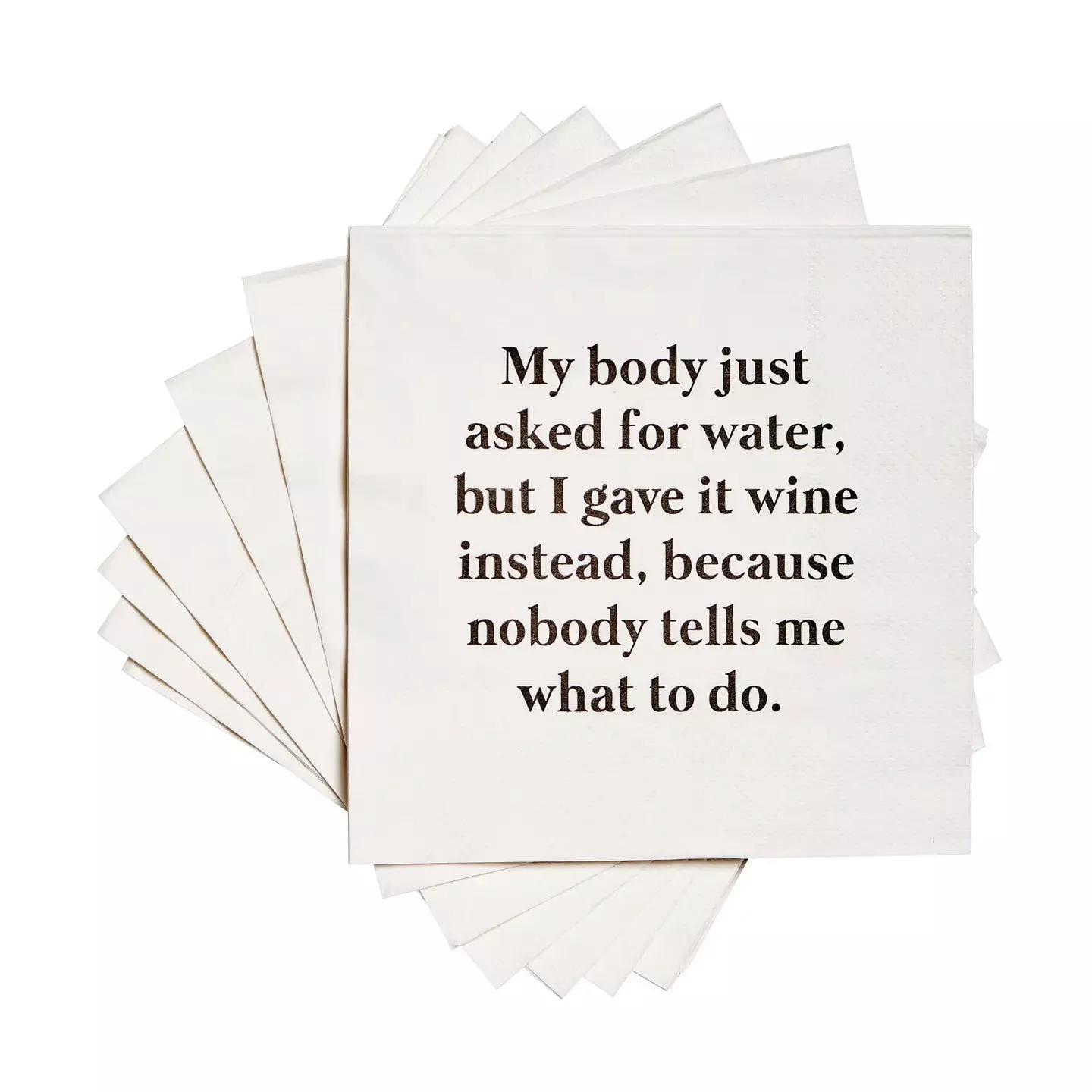 My Body Asked For Water Cocktail Napkins