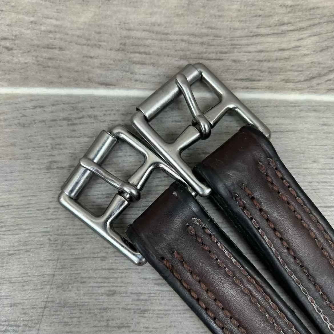 Nunn Finer Nylon Core Stirrup Leathers, Brown, 54"