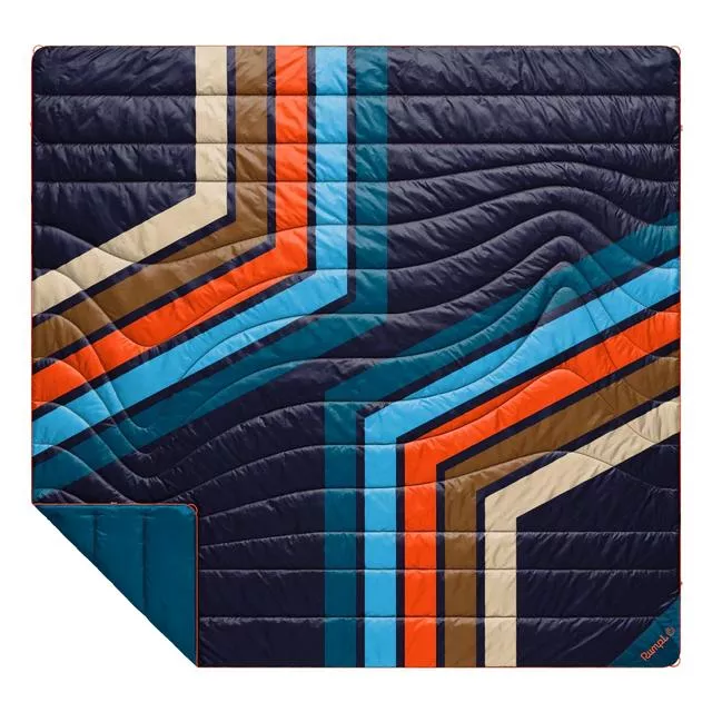 Original Puffy 2 Person Blanket - Midnight Retro Stripes