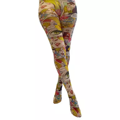 + Paradise Island PAMELA MANN Retro Pop Art Tights