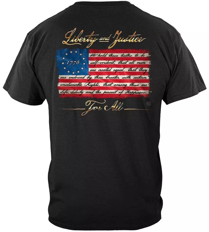 Patriotic 1776 Betsy Ross Flag Liberty and Justice For All #RN2464