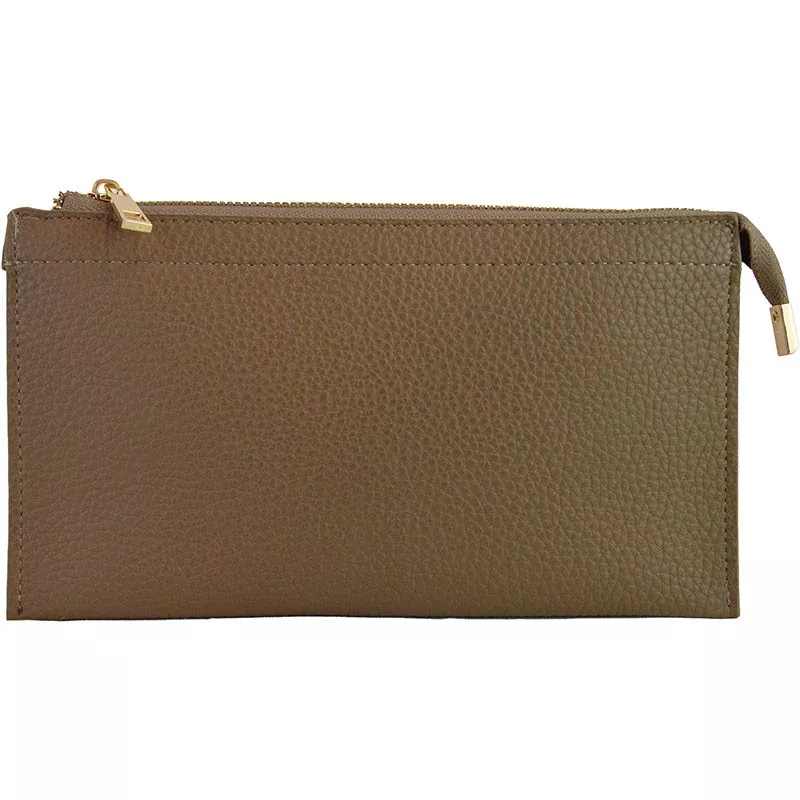 Perfect 3 Pocket Clutch Khaki