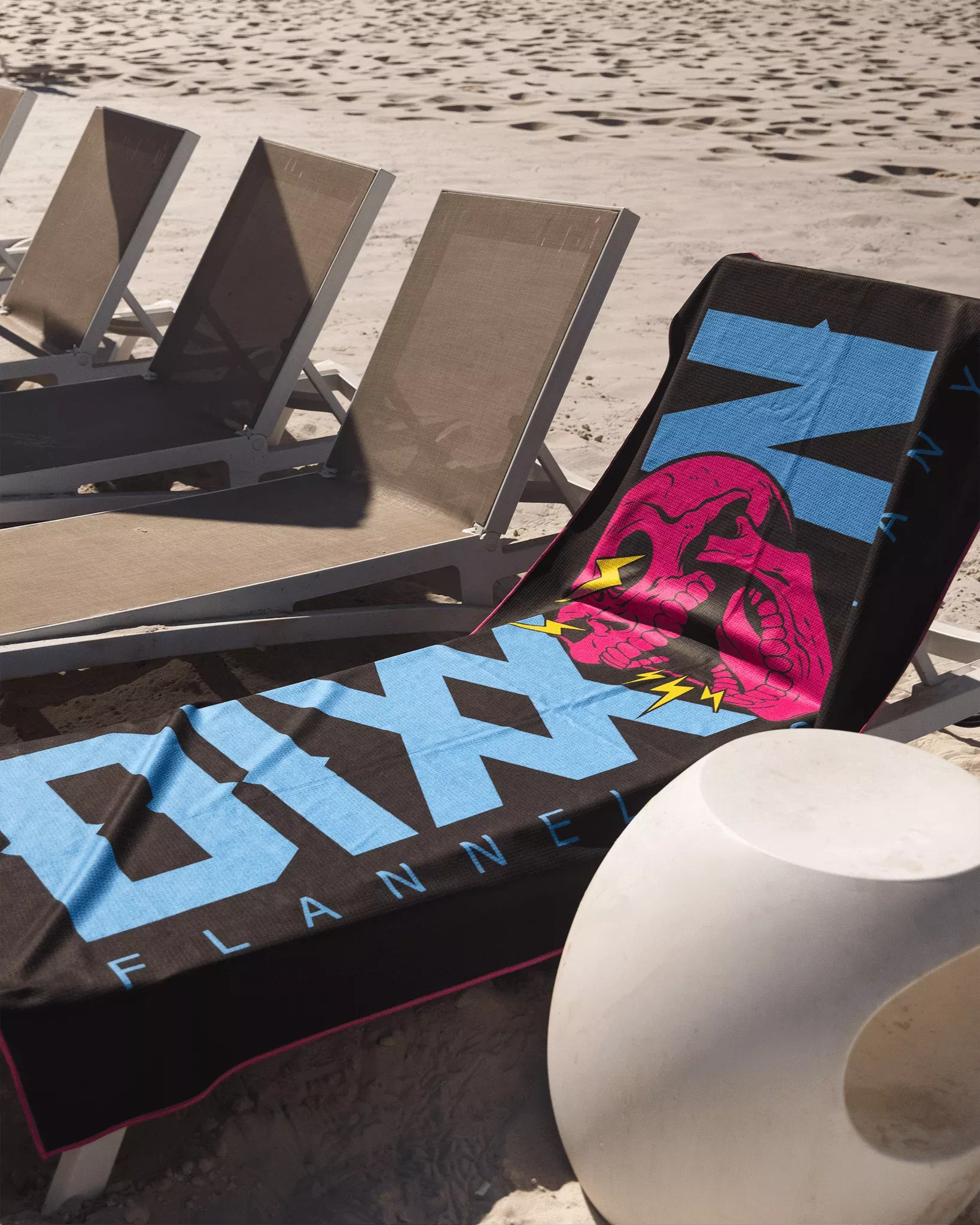 Pink Bolt Quick Dry Beach Towel
