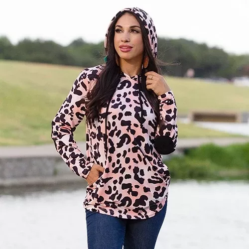 Pink Leopard Hoodie