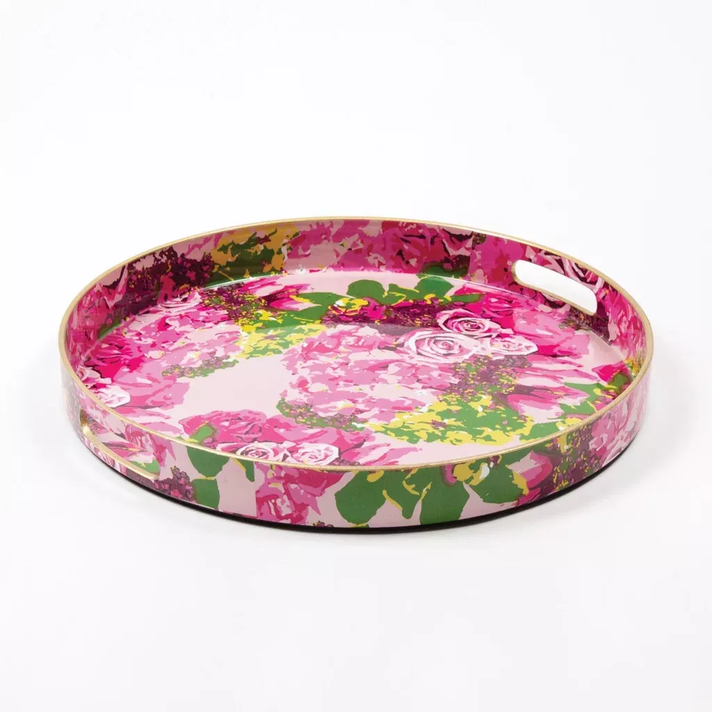 Rose Garden Round Tray