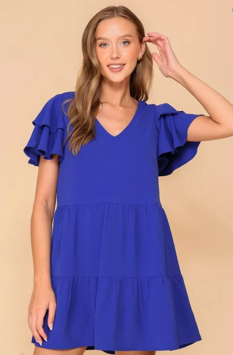 Royal Flutter Dress