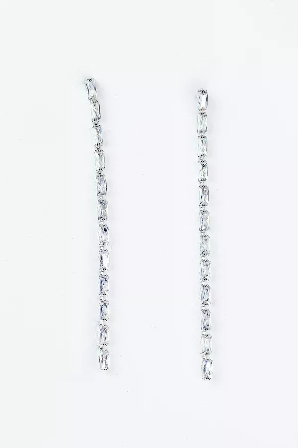 Single Row Baguette Earrings