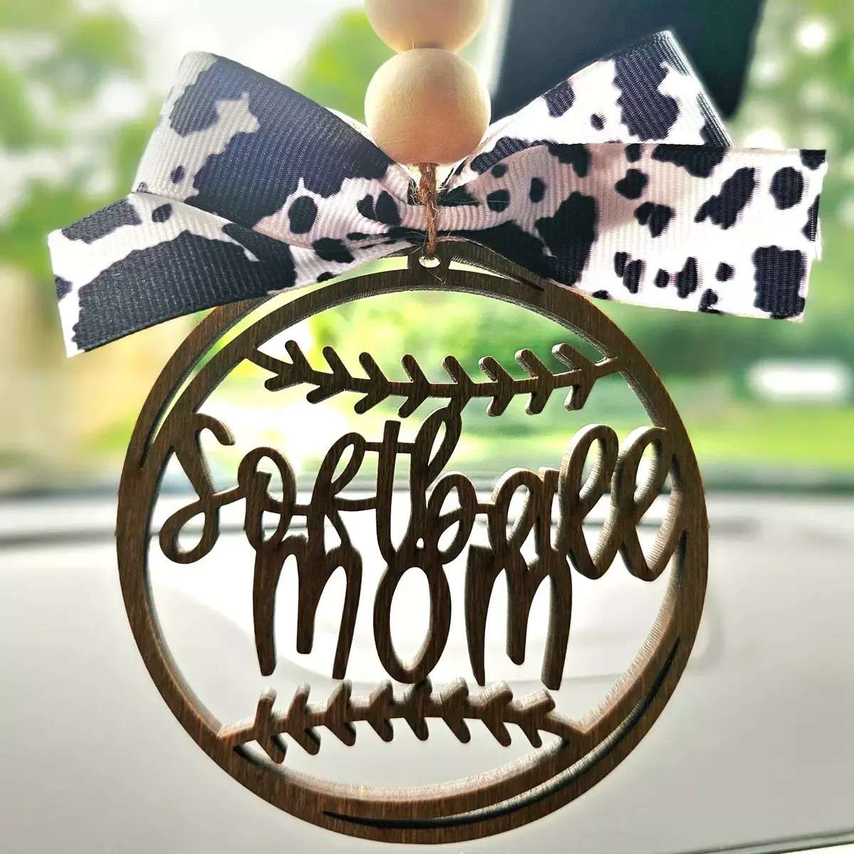 Softball Mom Car Charm
