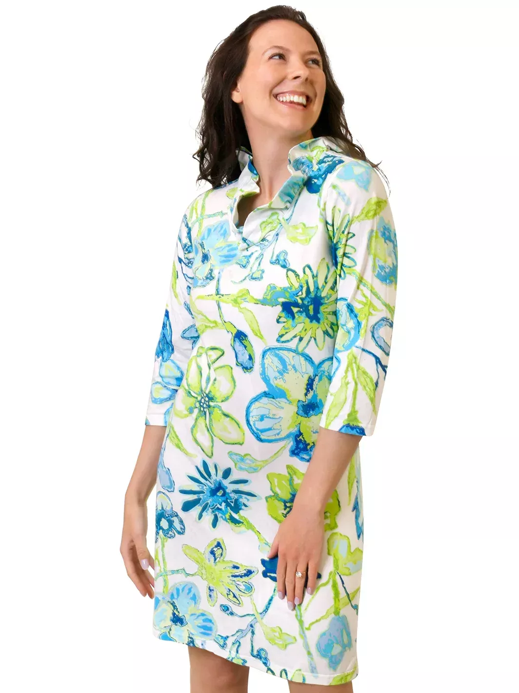 Sophia Sleeved Ruffle Dress, Blooms