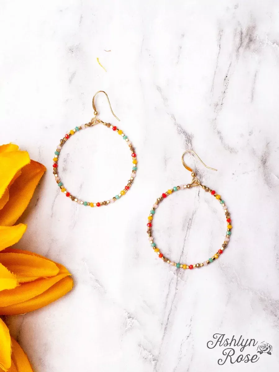 Sprinkled With Love Beaded Hoops