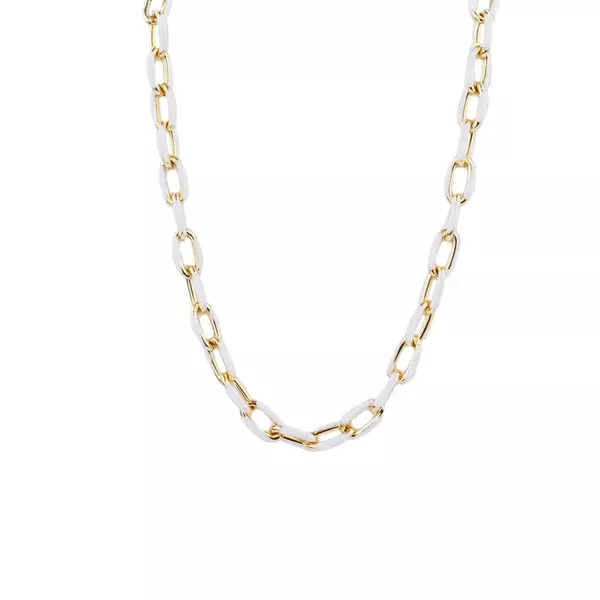Stainless Enamel Link Necklace