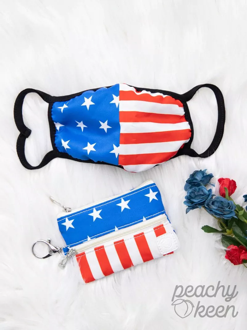 Stars and Stripes Mini Versa Bag with Face Mask