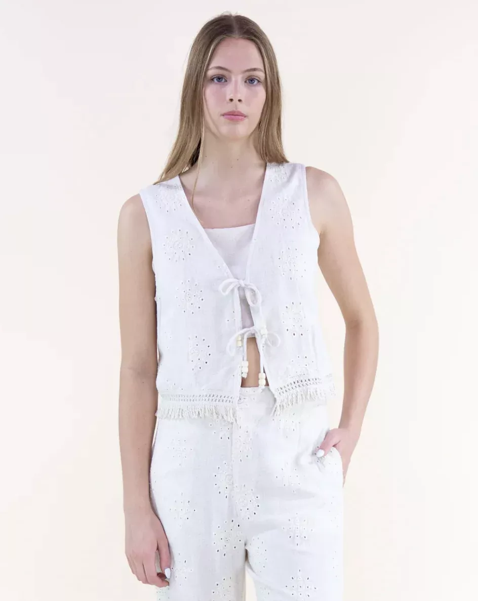 Sunkissed Eyelet Vest, Final Sale