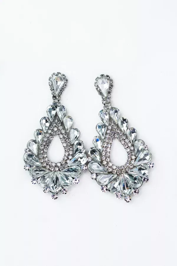 Teardrop Trim Open Middle Earring