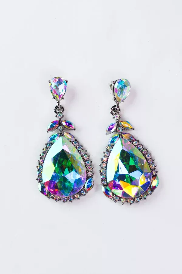 Teardrop w/ XS Almond Stone Earrings