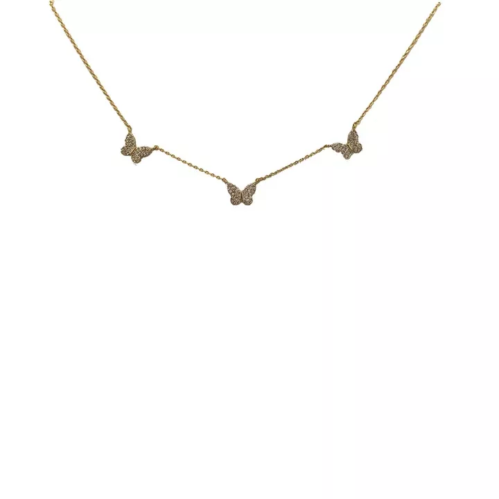 Triple Butterfly Necklace