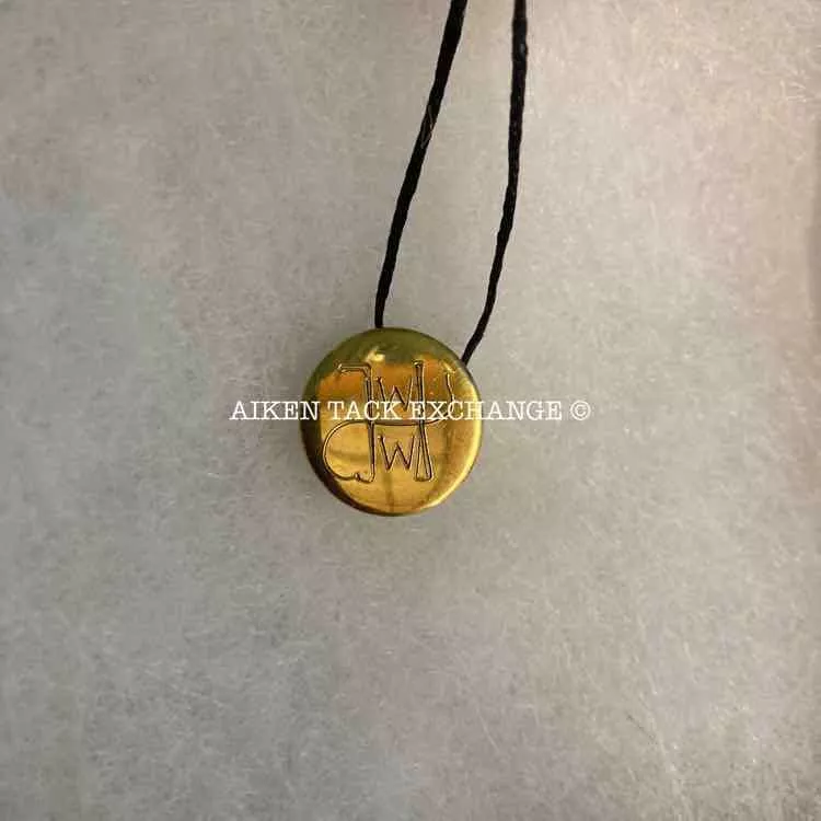 Why Worry Hounds (WWH) Button, Brass, Small
