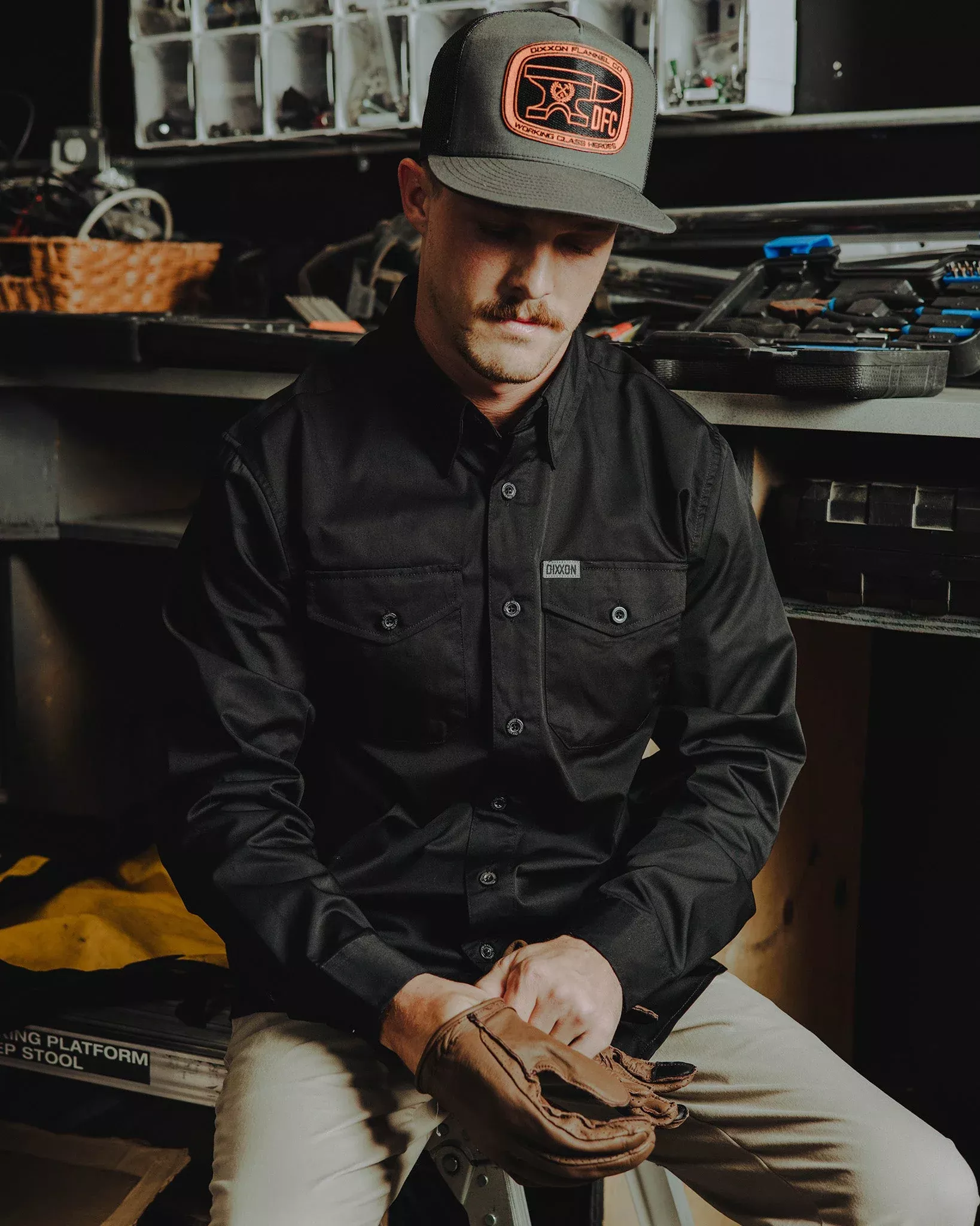 WorkForce Long Sleeve Work Shirt - Black