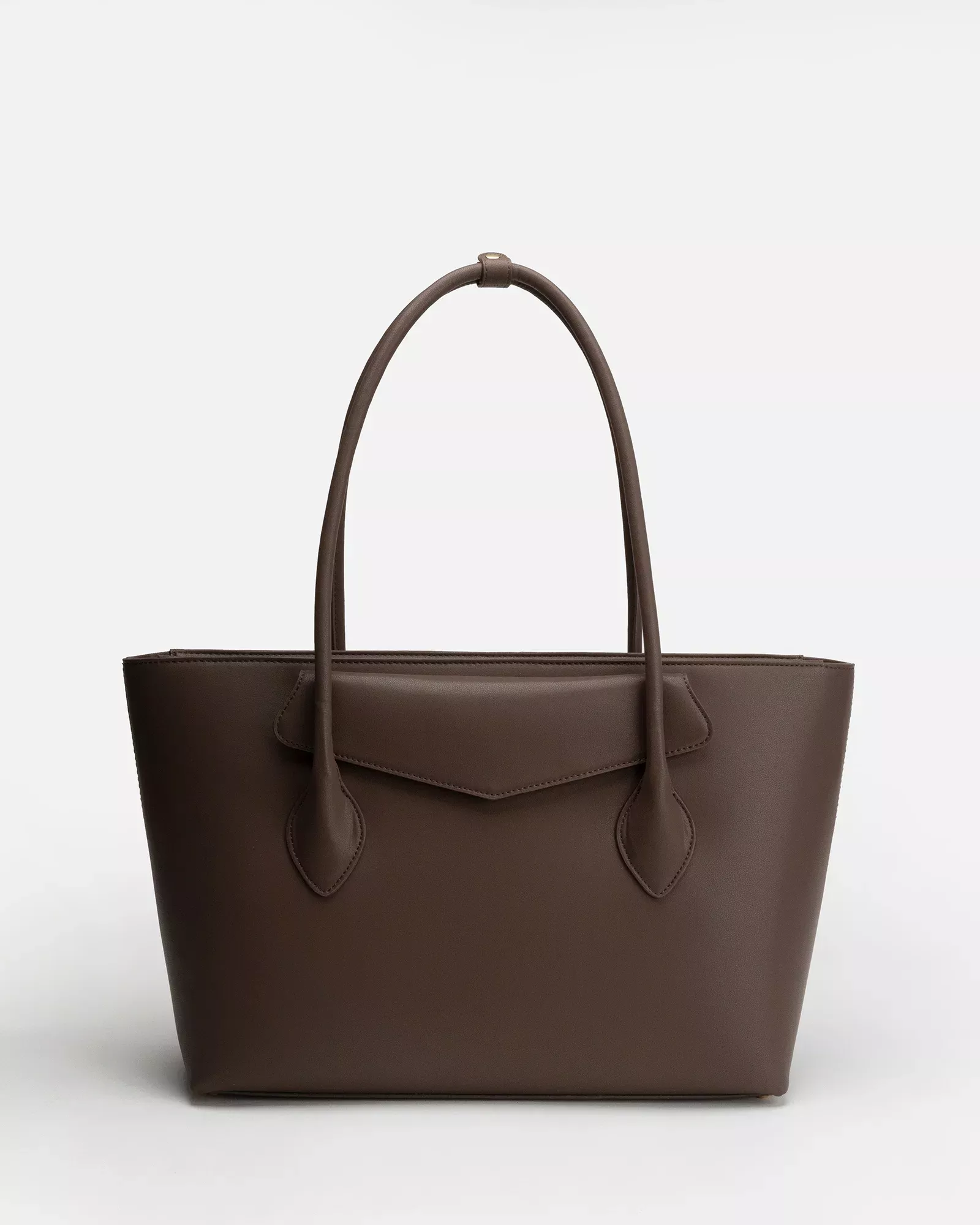 Zaphia Work Shoulder Tote Bag Brown