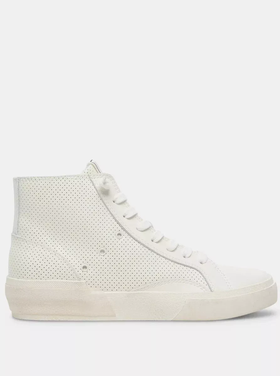 Zohara Perforated Leather Footwear [White-VZOHARA0]